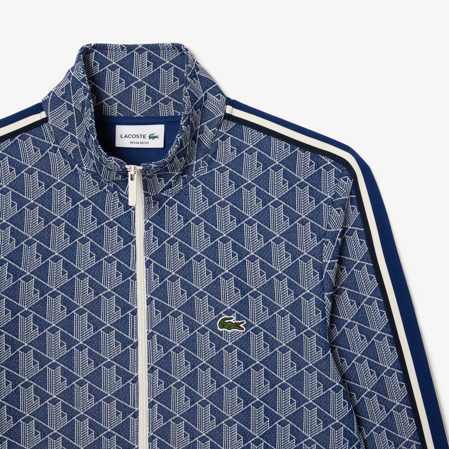 LACOSTE Men's Paris Monogram Zip-Up Sweatshirt