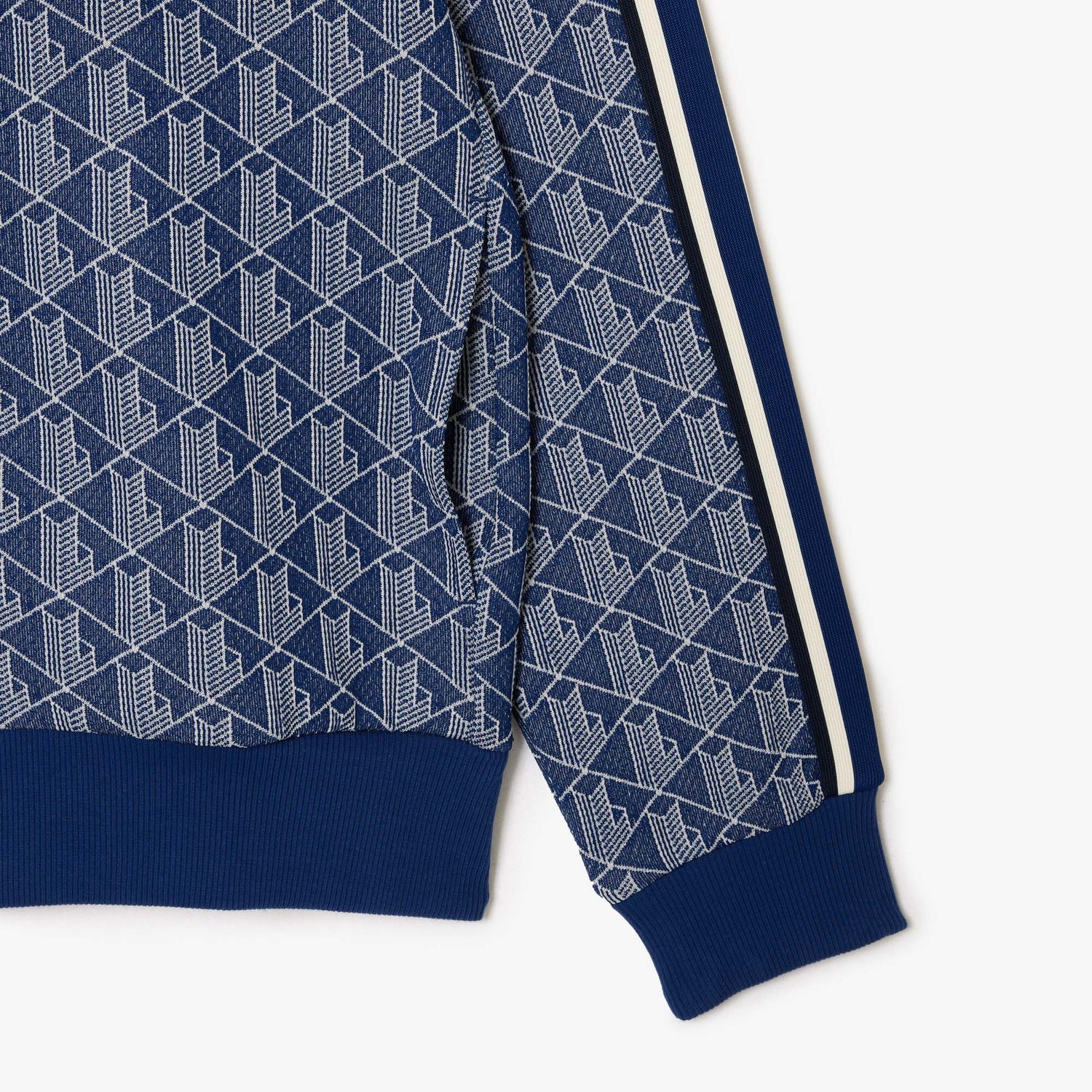 Lacoste Men's Regular Fit Monogram Print Zip Sweatshirt