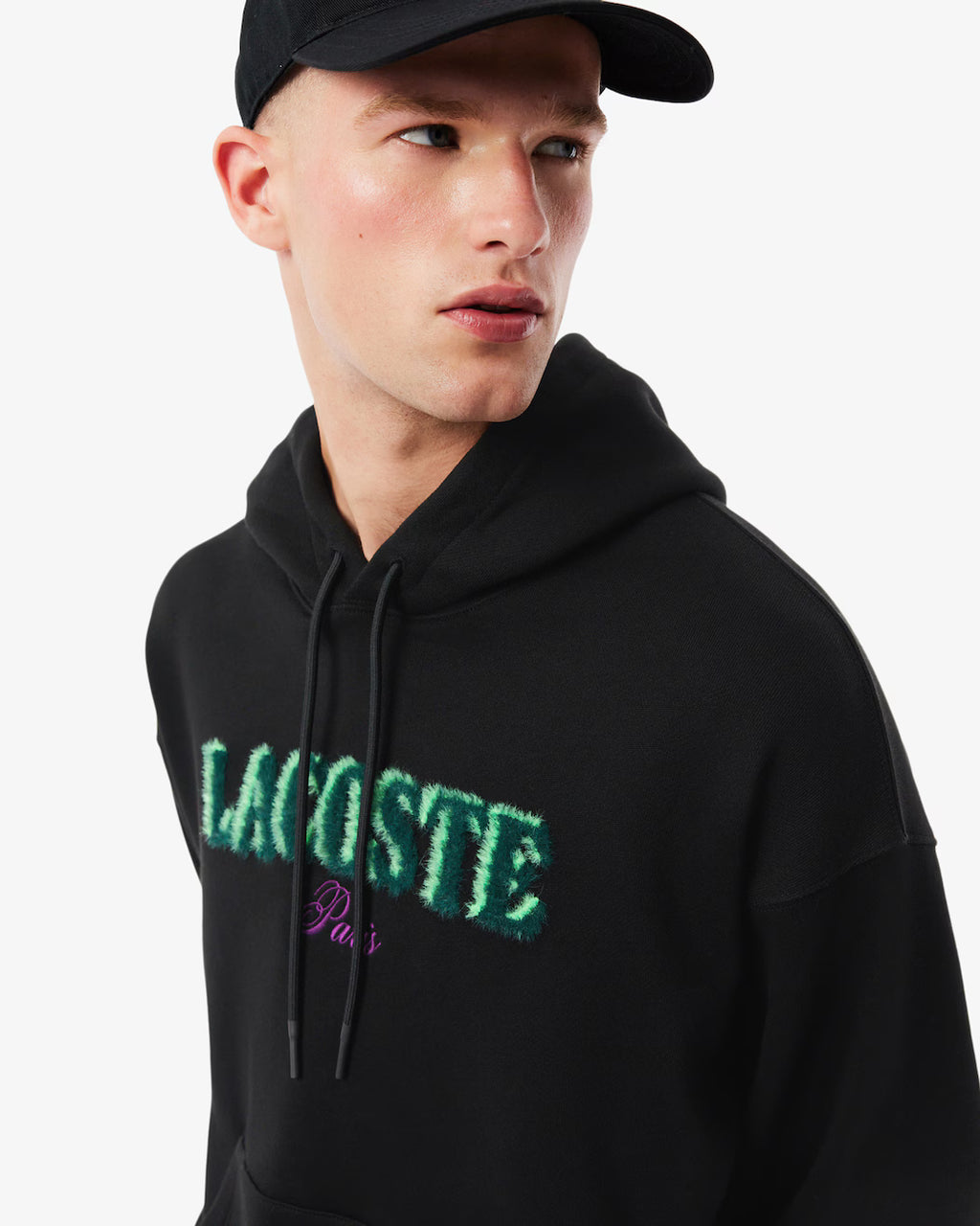 LACOSTE Men's Loose Fit Embroidered Hoodie