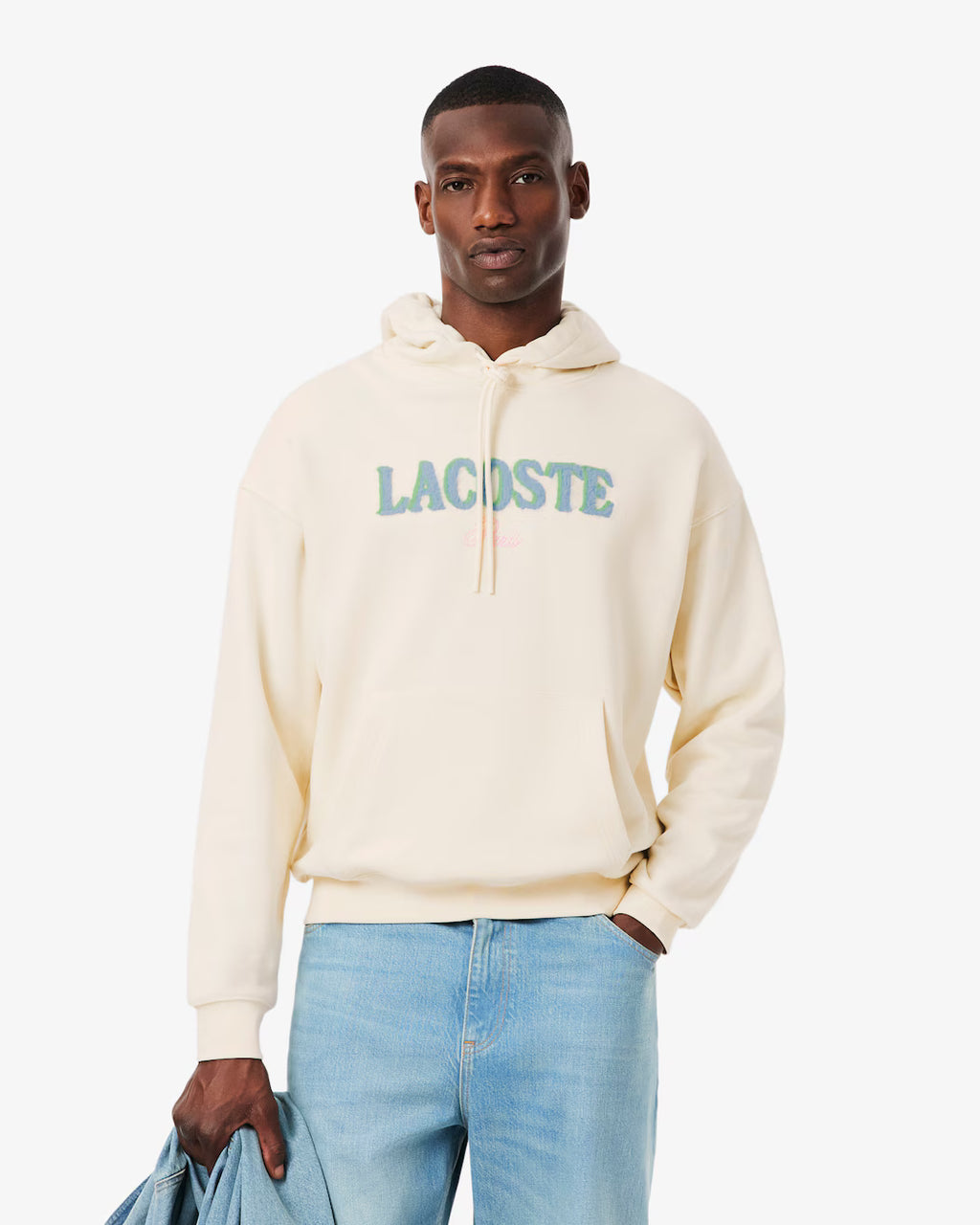 LACOSTE Men's Loose Fit Embroidered Hoodie