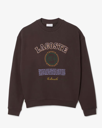 LACOSTE Men's Heritage Embroidery Fleece Sweatshirt