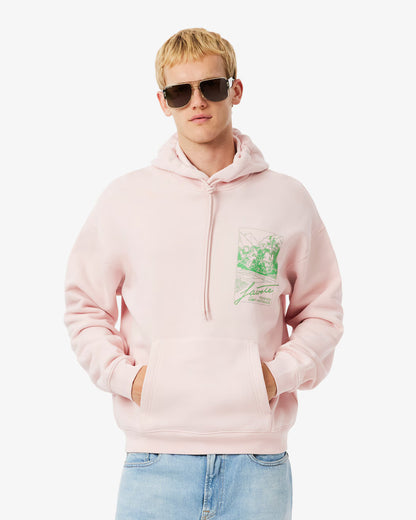 LACOSTE Men's Printed Fleece Hoodie