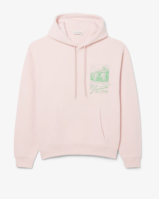 LACOSTE Men's Printed Fleece Hoodie