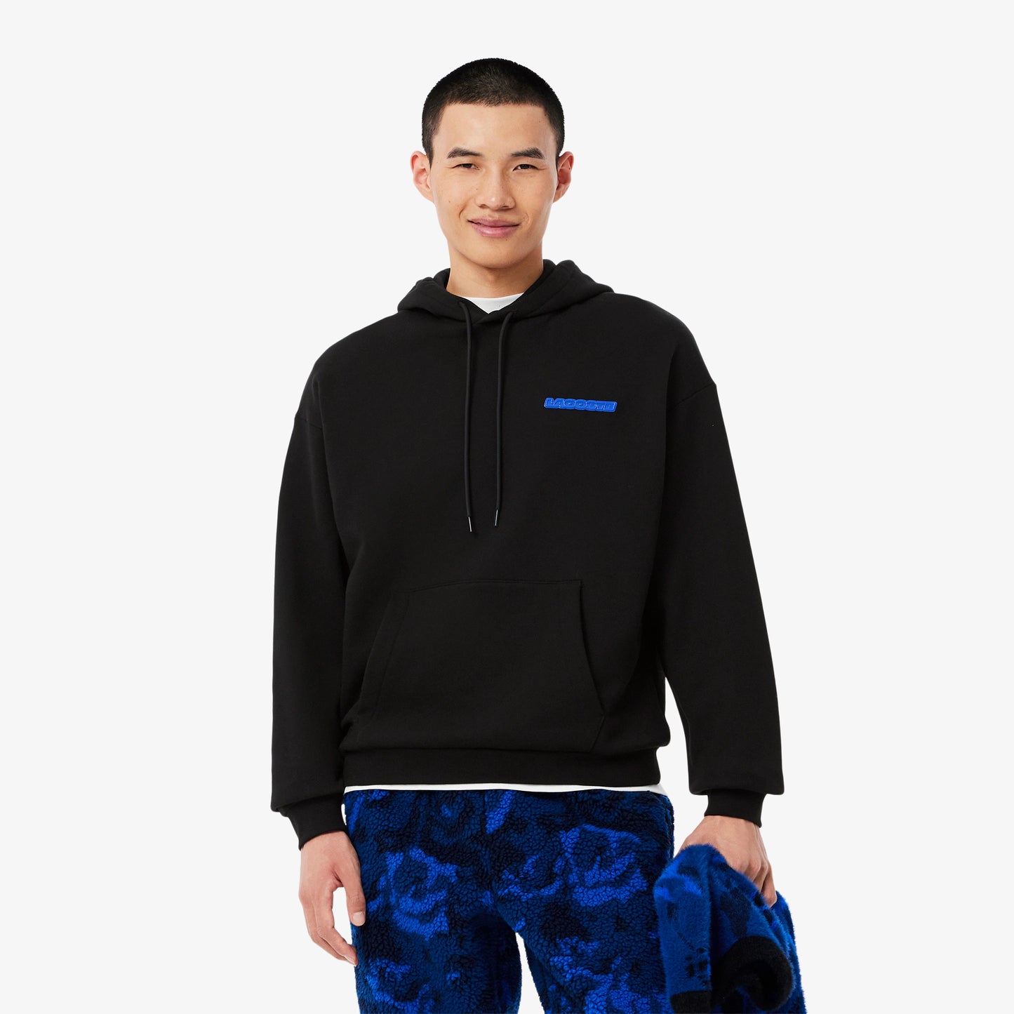 LACOSTE Men's Loose Fit Print Hoodie