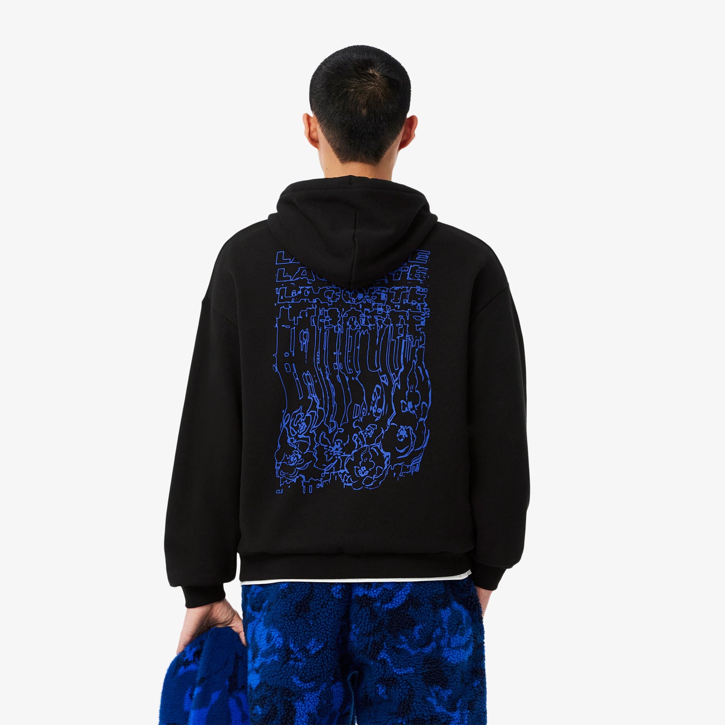 LACOSTE Men's Loose Fit Print Hoodie