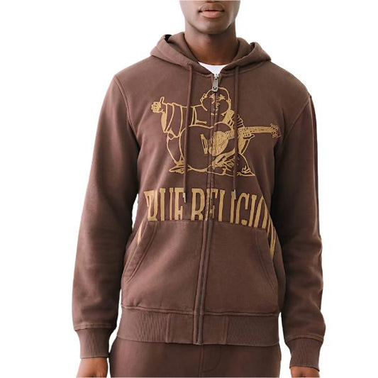 TRUE RELIGION Vintage Buddha Zip Hoodie