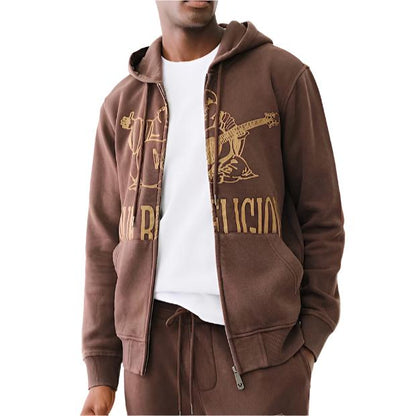 TRUE RELIGION Vintage Buddha Zip Hoodie