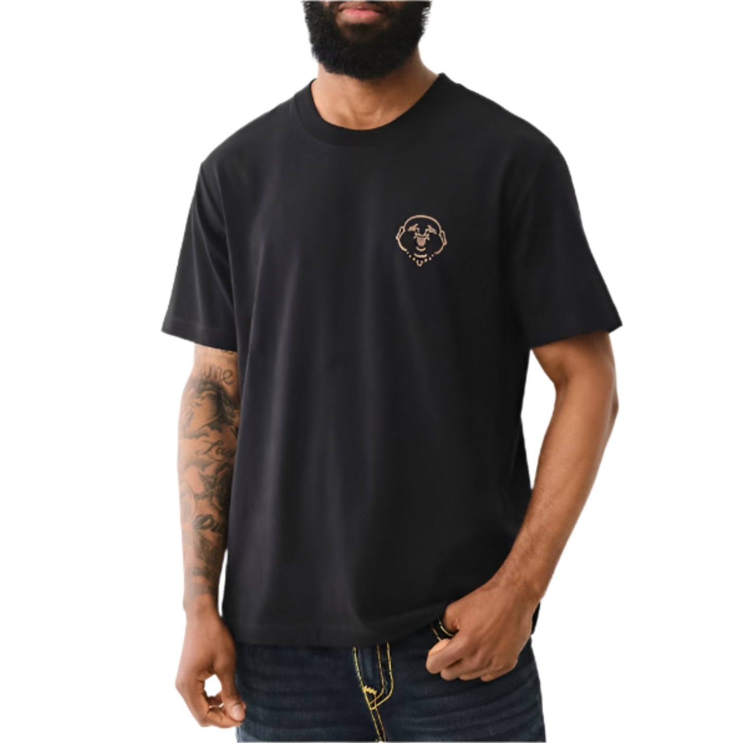 TRUE RELIGION Give A Damn Flocked Tee