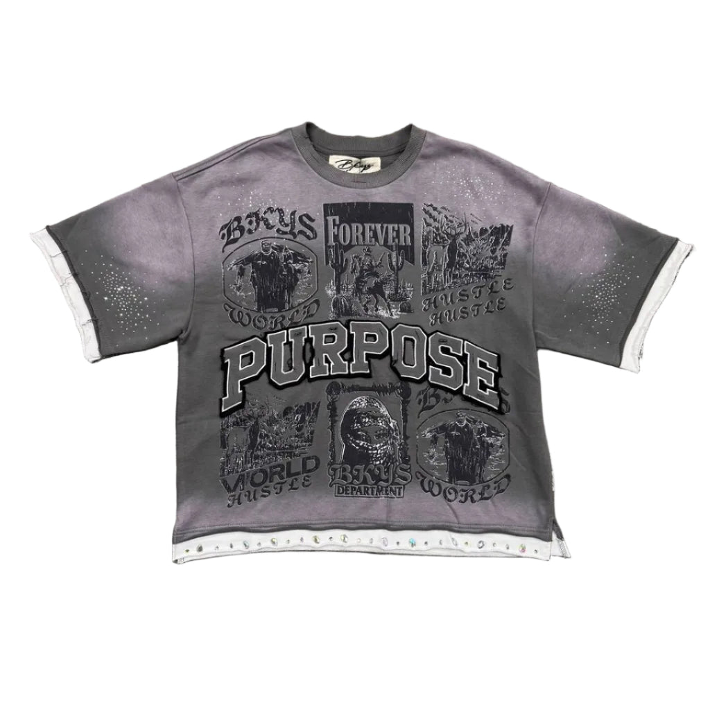 BKYS Cropped Double Layer Tee