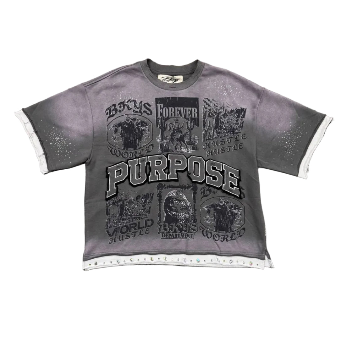BKYS Cropped Double Layer Tee