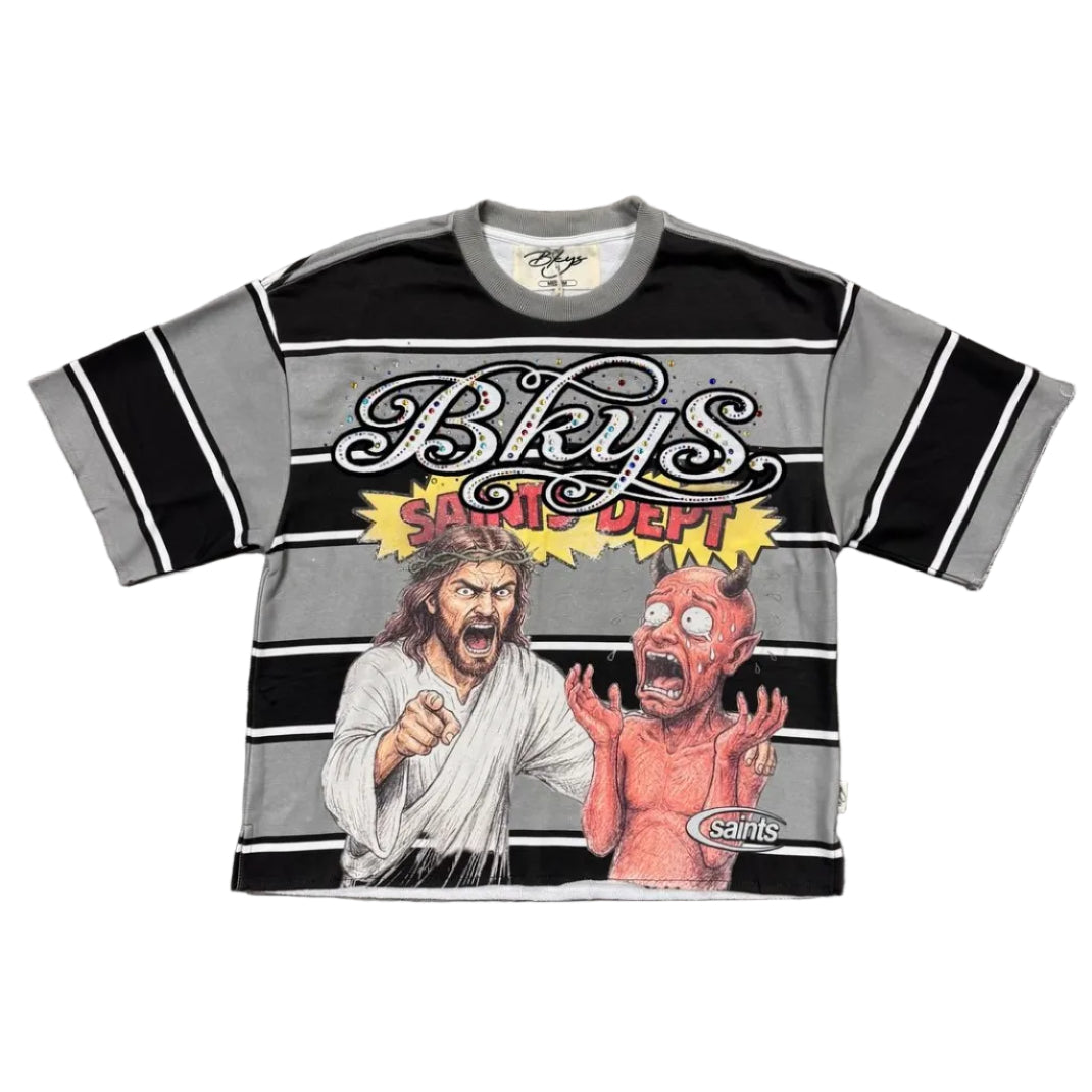 BKYS Cropped Stripped Tee