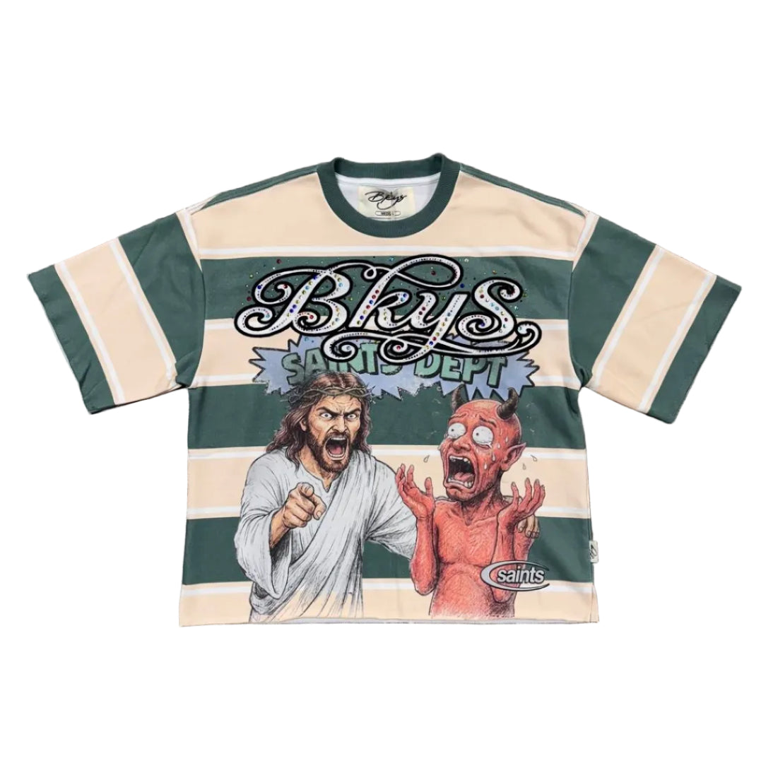 BKYS Cropped Stripped Tee