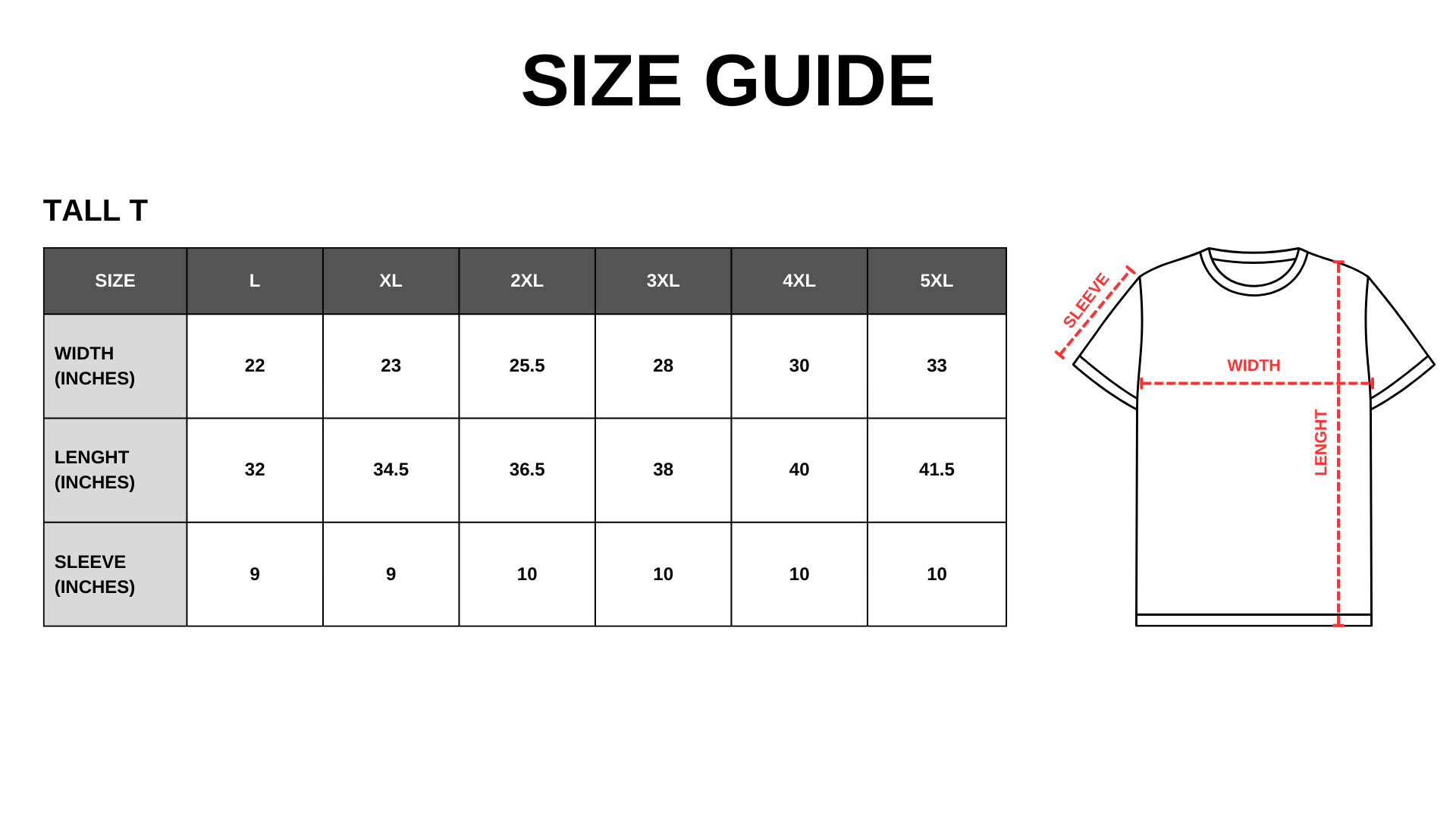 Super Heavyweight Tall T-shirt
