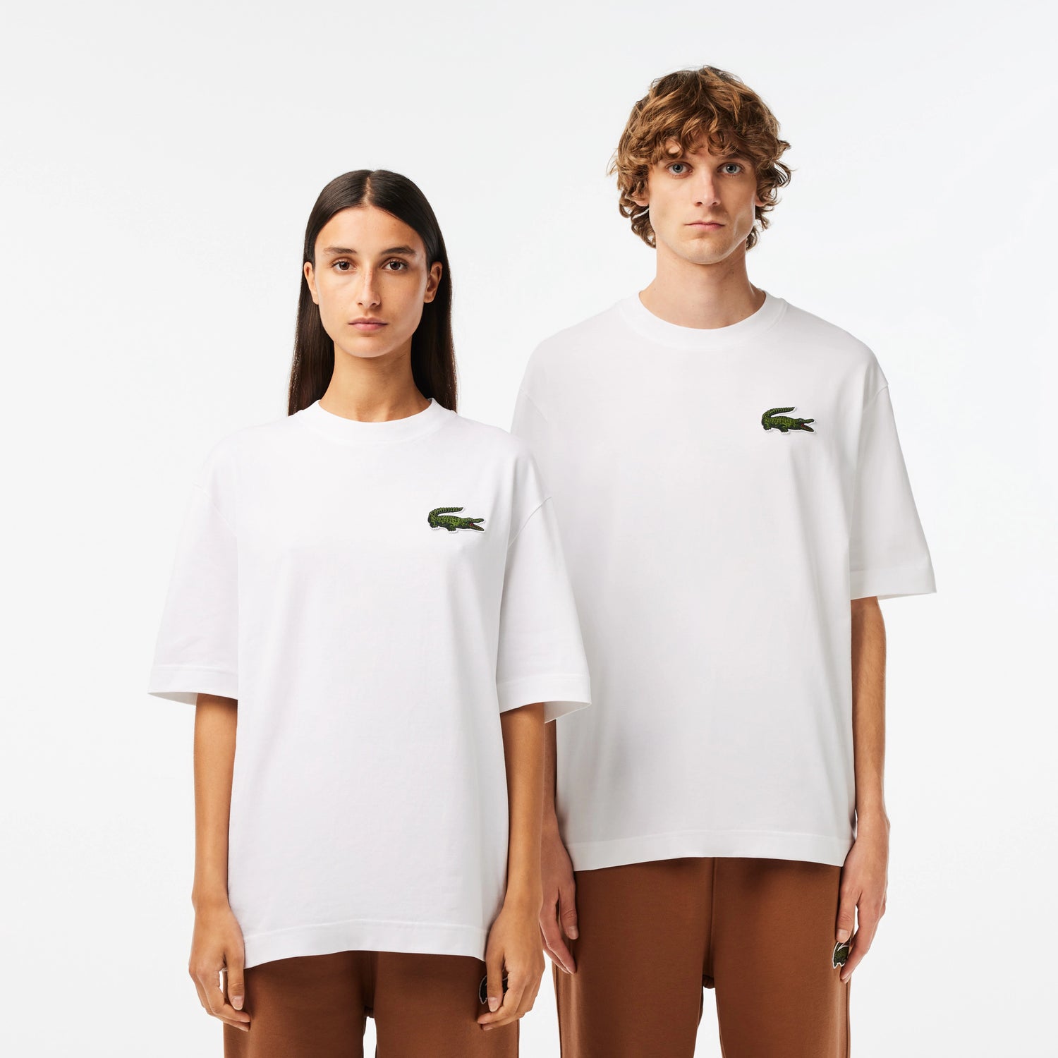 T-shirt Tennis Lacoste SPORT crocodile oversize Blanc