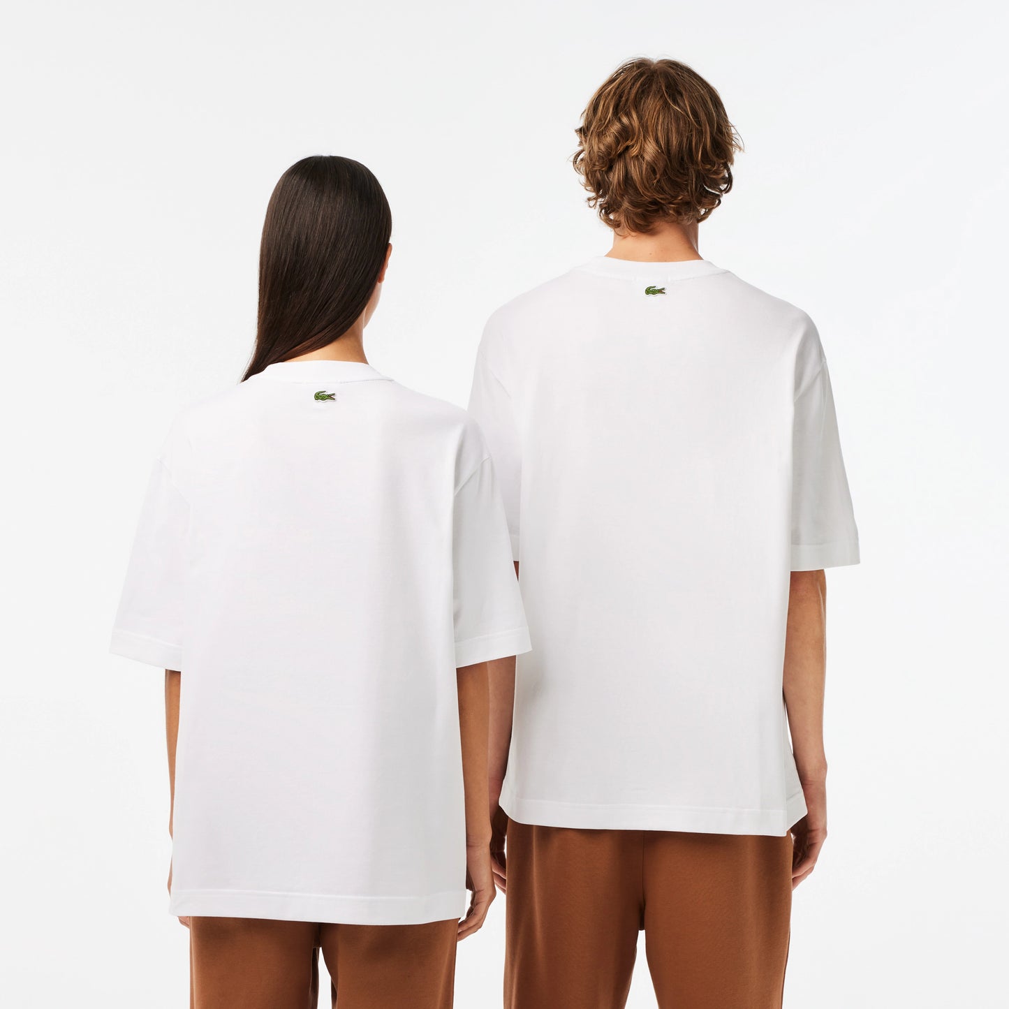 LACOSTE Unisex Loose Fit Large Crocodile Organic Cotton T-Shirt