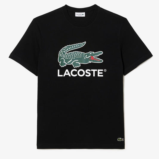 LACOSTE Men's Cotton Jersey Signature Print T-Shirt