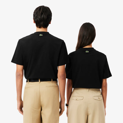 LACOSTE Unisex Signature Print Cotton T-Shirt