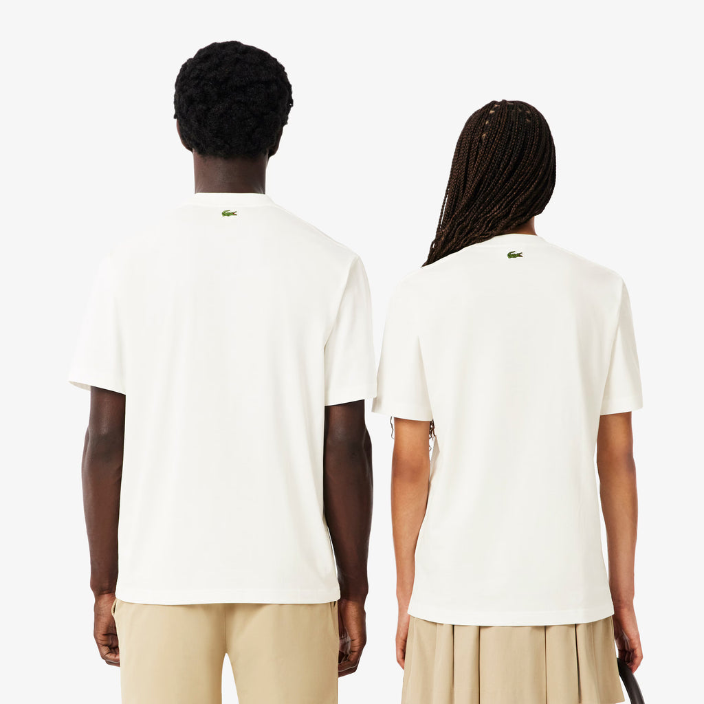 LACOSTE Unisex Signature Print Cotton T-Shirt
