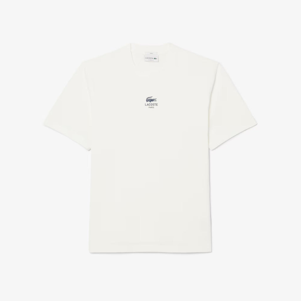 LACOSTE Unisex Signature Print Cotton T-Shirt