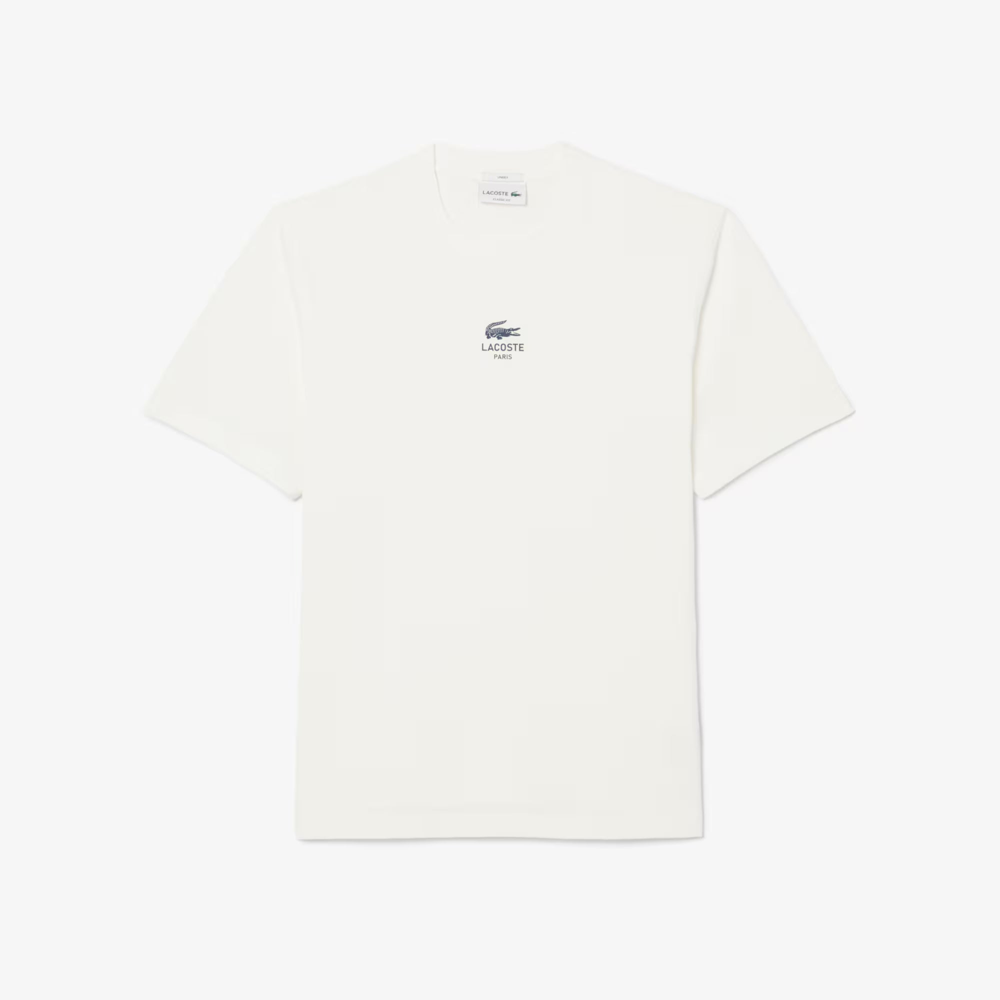 LACOSTE Unisex Signature Print Cotton T-Shirt