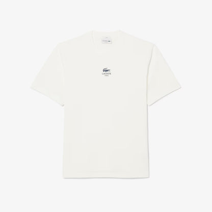 LACOSTE Unisex Signature Print Cotton T-Shirt