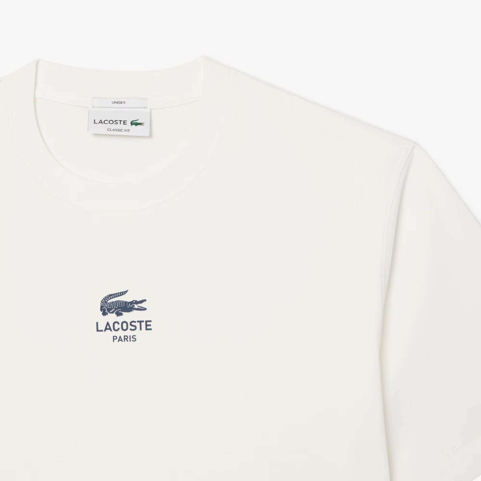 LACOSTE Unisex Signature Print Cotton T-Shirt