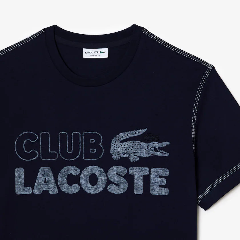 LACOSTE Men\'s Vintage Print Organic Cotton T-Shirt – K MOMO