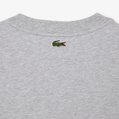 LACOSTE Men’s Crew Neck Loose Fit Crocodile Print T-Shirt