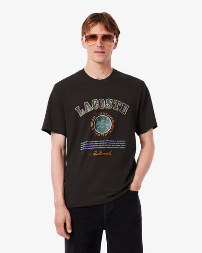 LACOSTE Men's Print Cotton T-Shirt