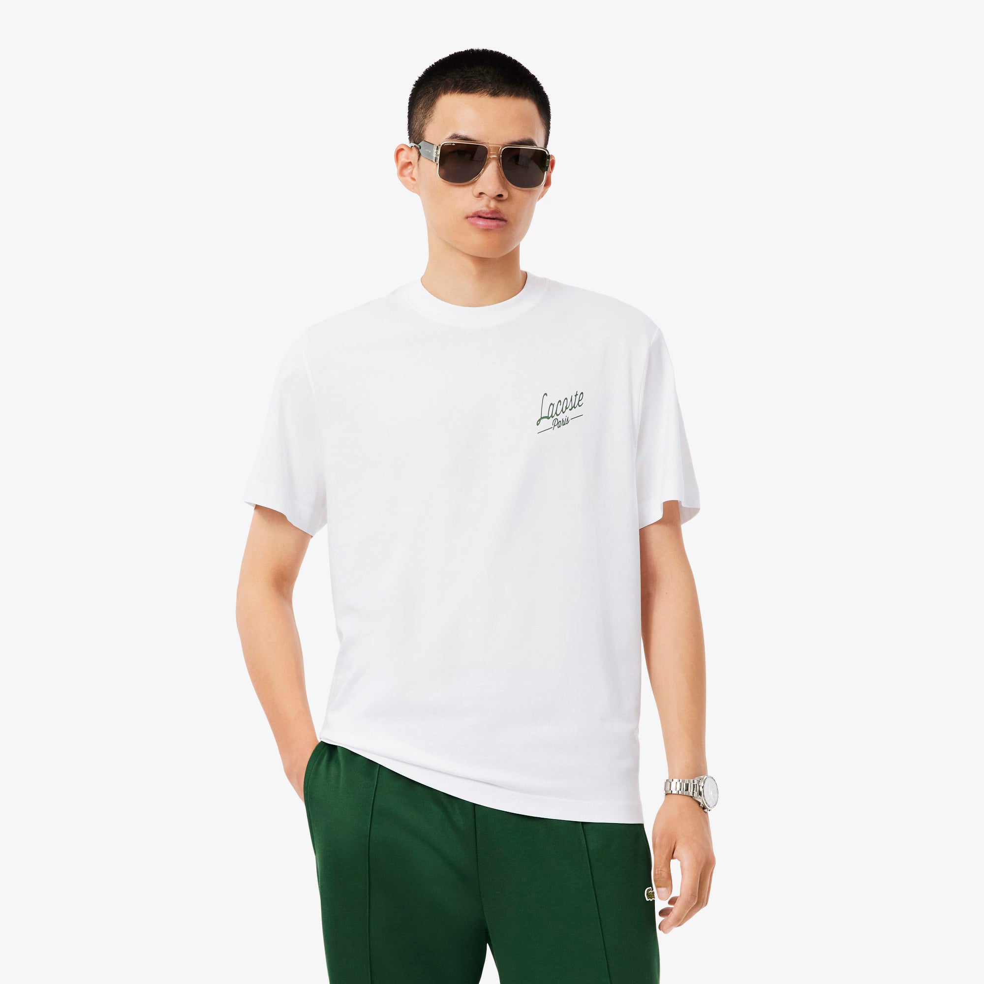 LACOSTE Men's Multi Print Jersey T-Shirt