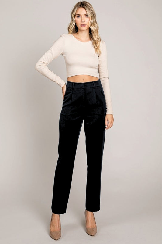 Twill Slim Fit Cropped Trousers