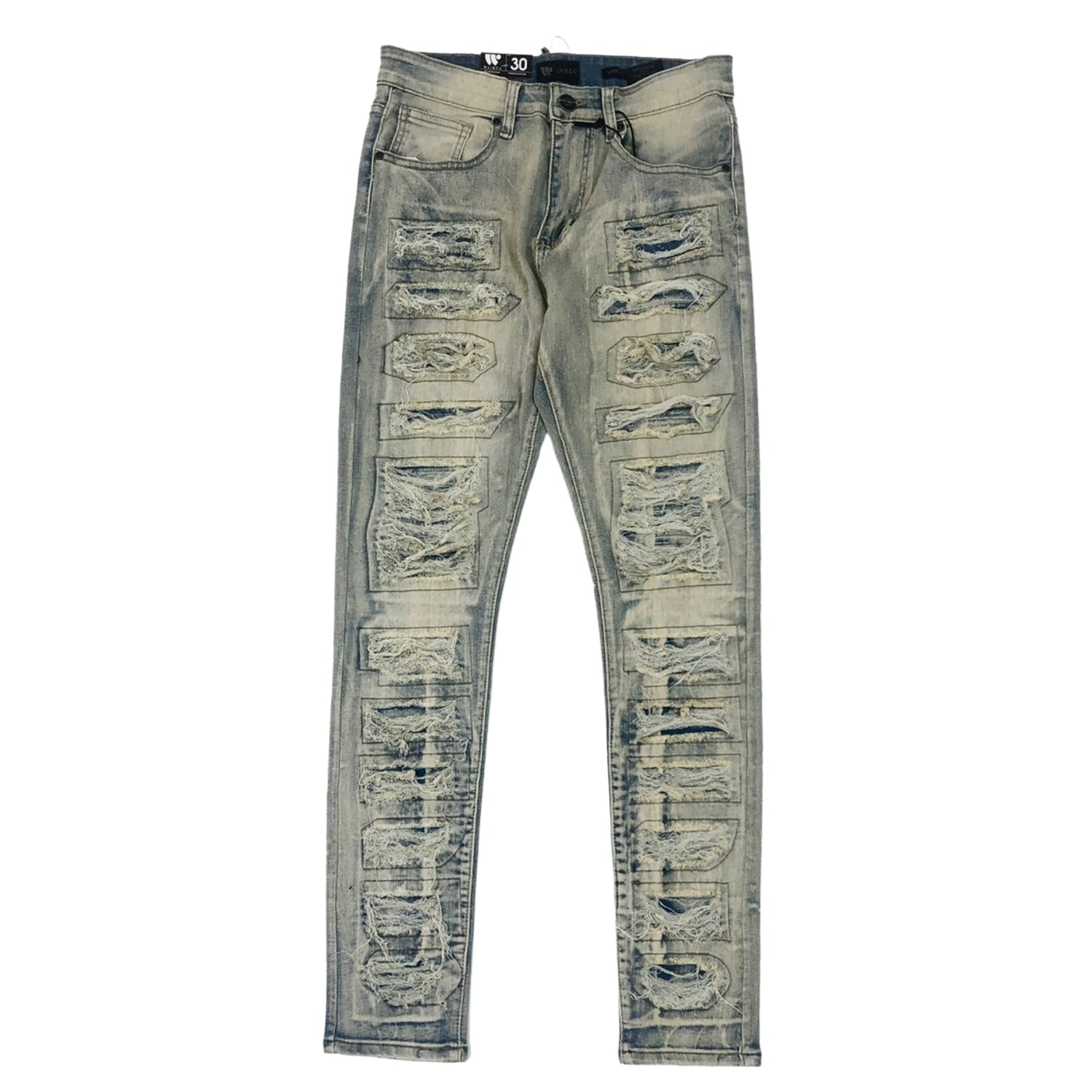 Mid Rise Straight Leg Jeans in Bleach Denim – motelrocks-com-us
