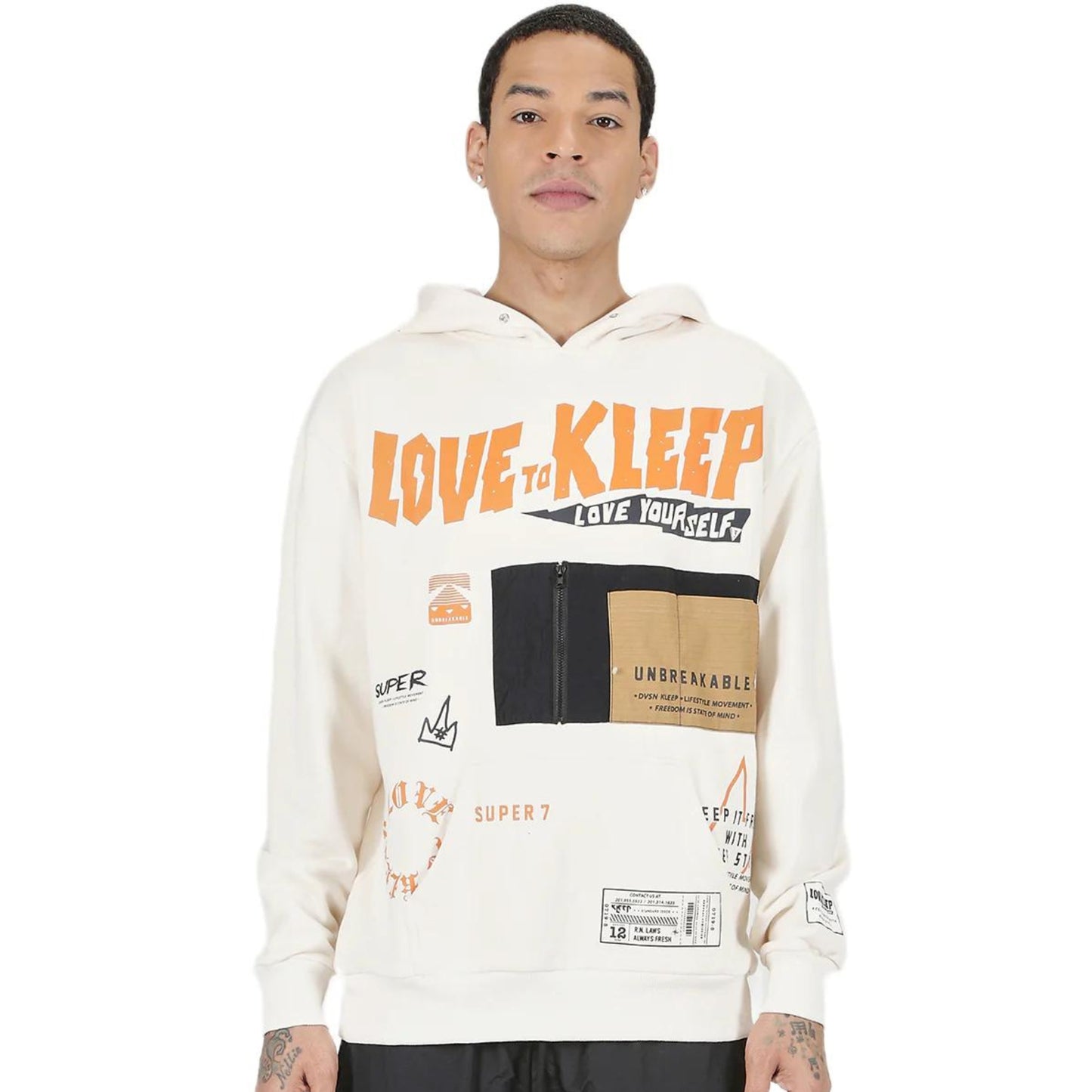KLEEP Mortis Men's Premium French Terry Graphic Pullover Hoodie