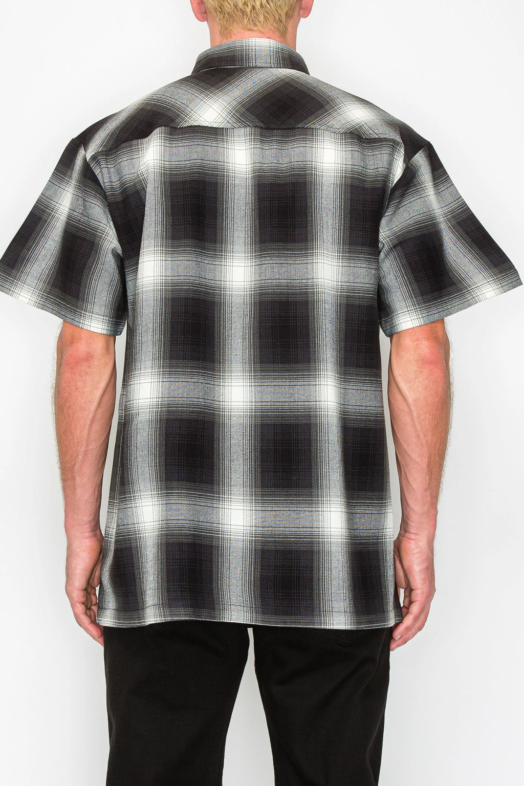 VICTORIOUS Woven Plaid Button Down S/S