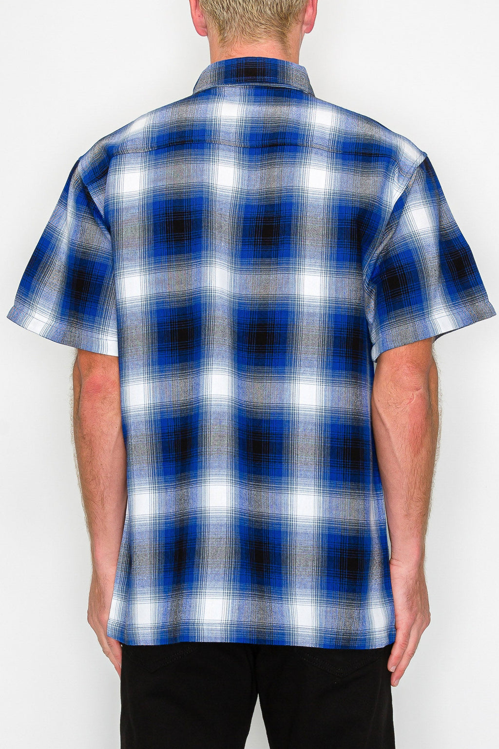 VICTORIOUS Woven Plaid Button Down S/S