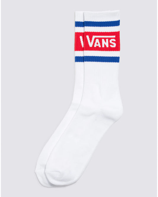 Vans Drop V Crew Sock - White/Red