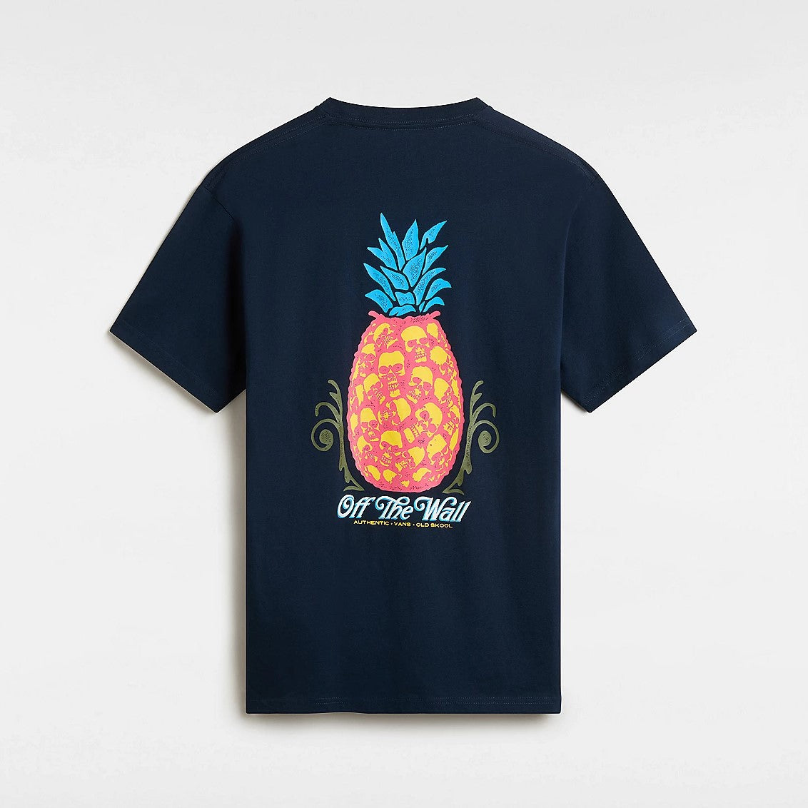 VANS Pineapple Skull Graphic T-Shirt - Navy