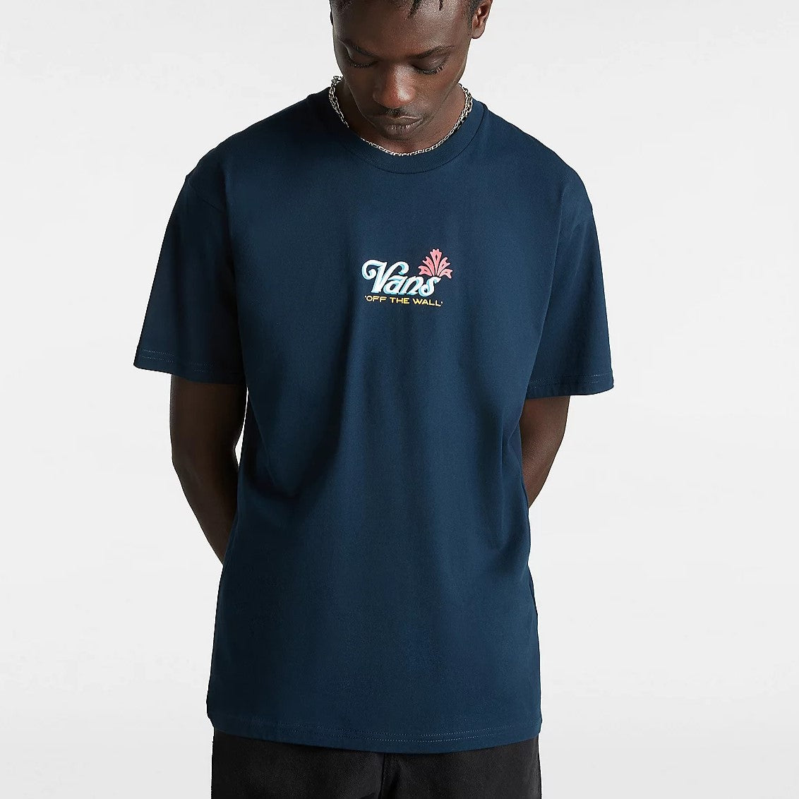 VANS Pineapple Skull Graphic T-Shirt - Navy