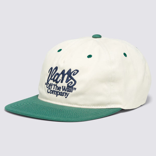 VANS Type Low Unstructured Hat - White/Green