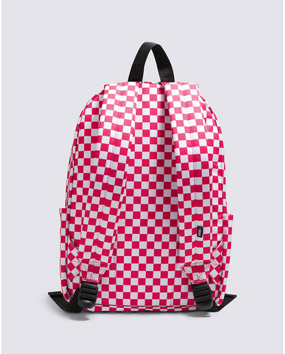 VANS Kids Old Skool Grom Check Backpack - PINK CHECKERED