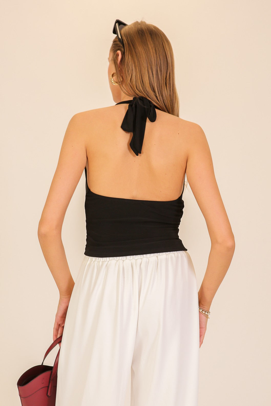 TIMING Ity Halter V-neck Top