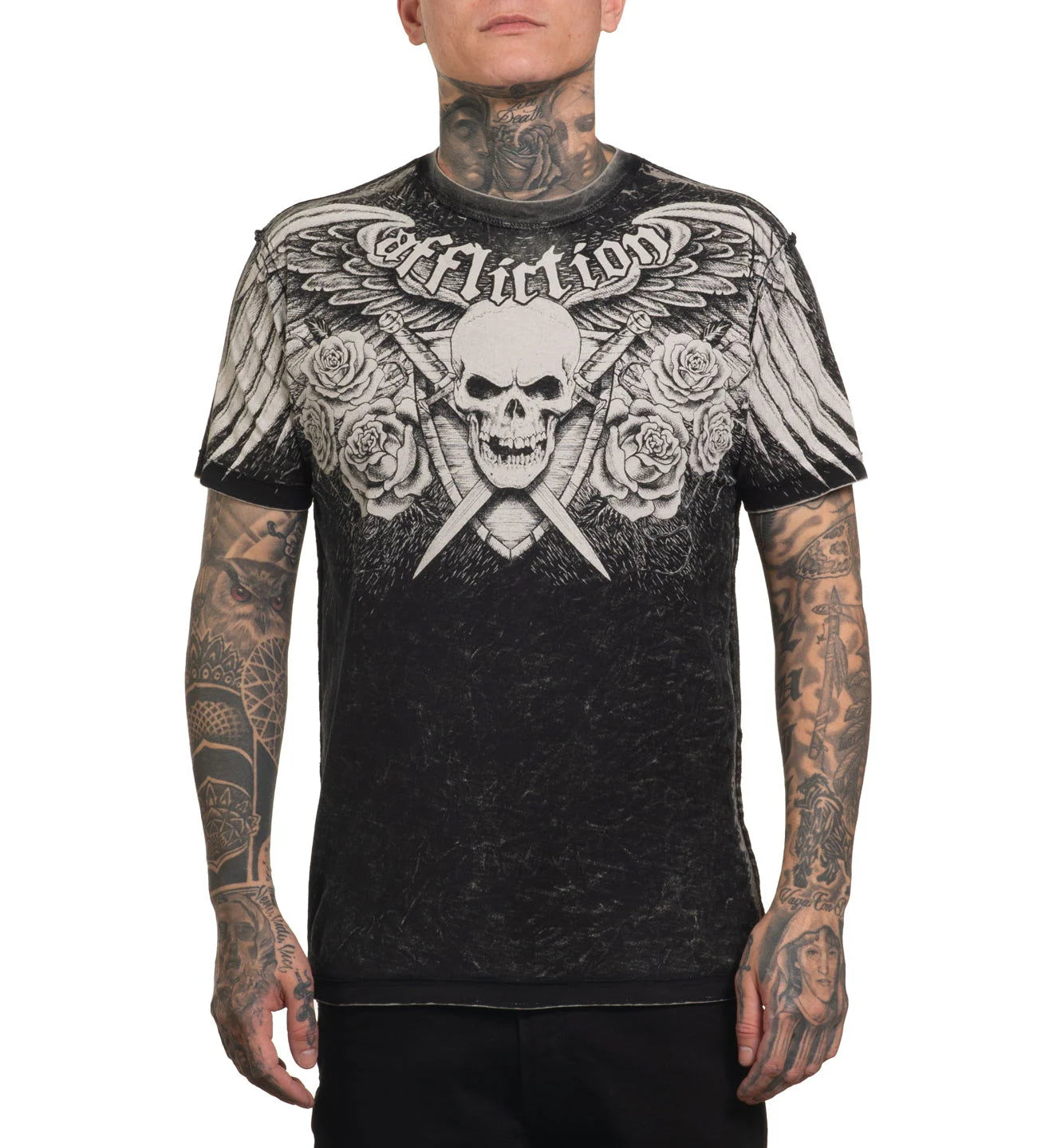 AFFLICTION Wage Chaos Reversible Graphic Tee