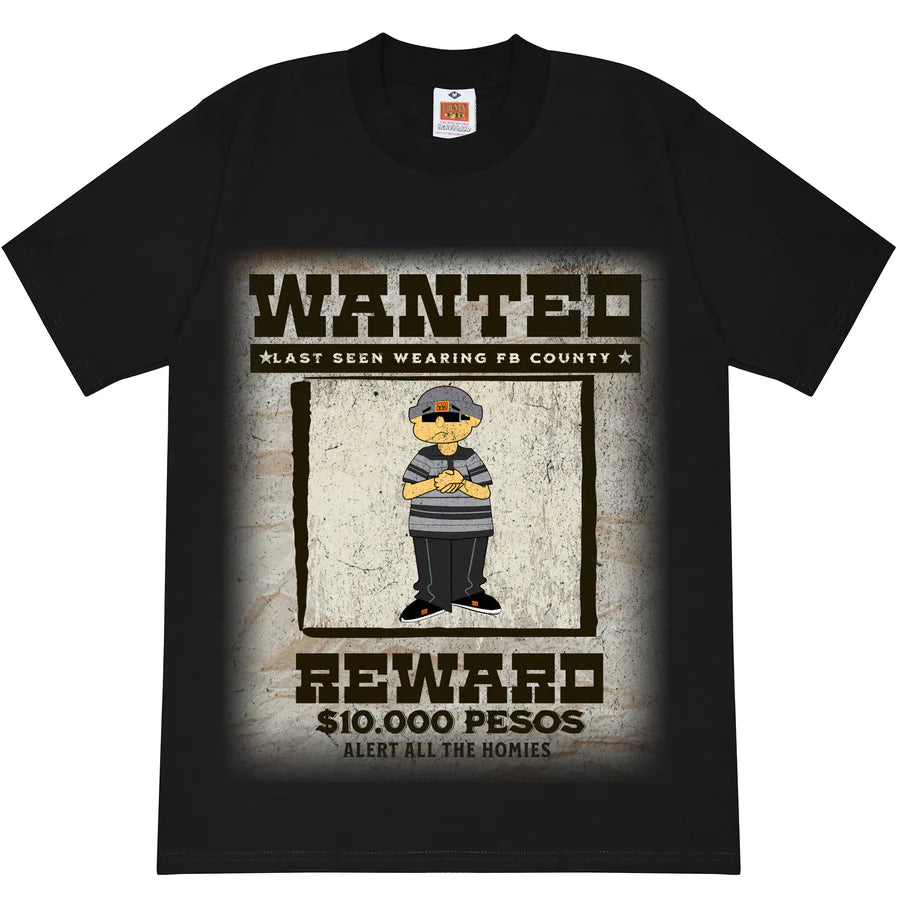 FB COUNTY Wanted Graphic Heavy Hard T-Shirts