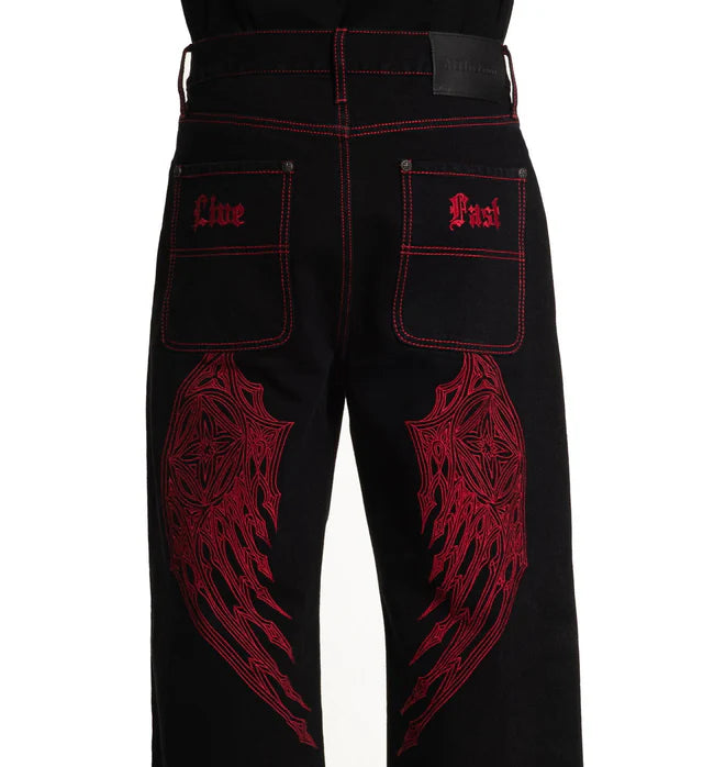AFFLICTION Wide Leg Wings Jeans