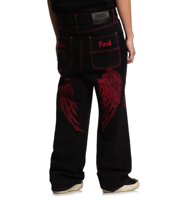 AFFLICTION Wide Leg Wings Jeans