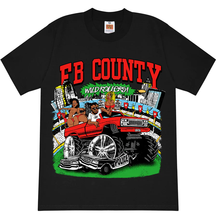 FB COUNTY Wild Rollers Graphic Heavy Hard T-Shirts