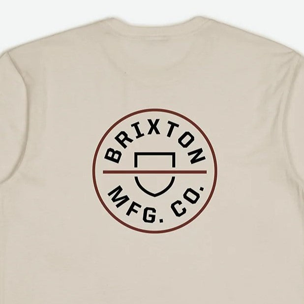 BRIXTON Crest II S/S Standard T-Shirt - Cream