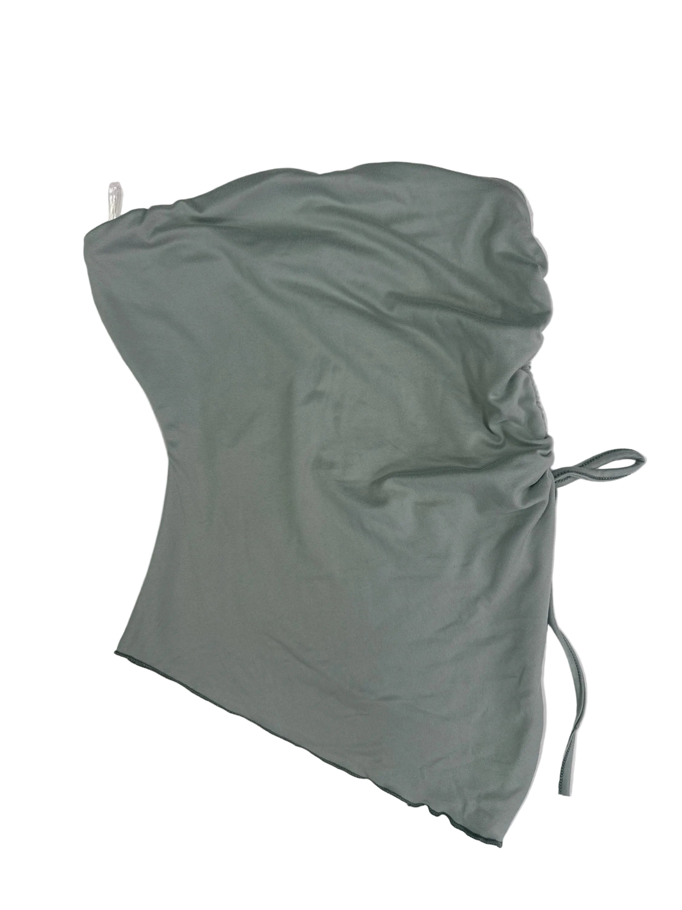 TIMING Asymmetrical Brushed Knit Tube Top