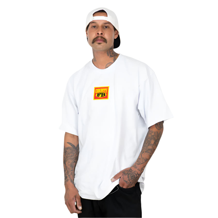 FB COUNTY Embroidered Box Logo Heavy Hard T-Shirt
