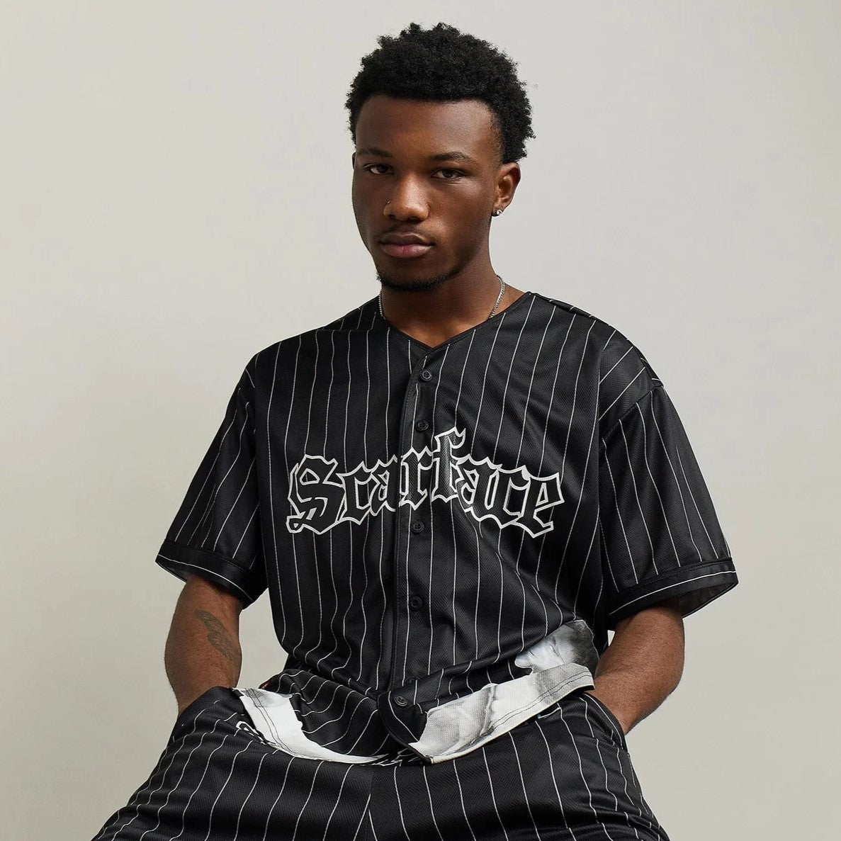 REASON Scarface™ Pinstripe Baseball Jersey